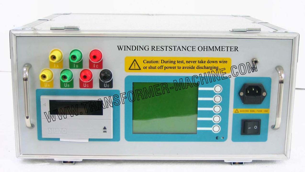 Transformer winding resistance ohmmeter